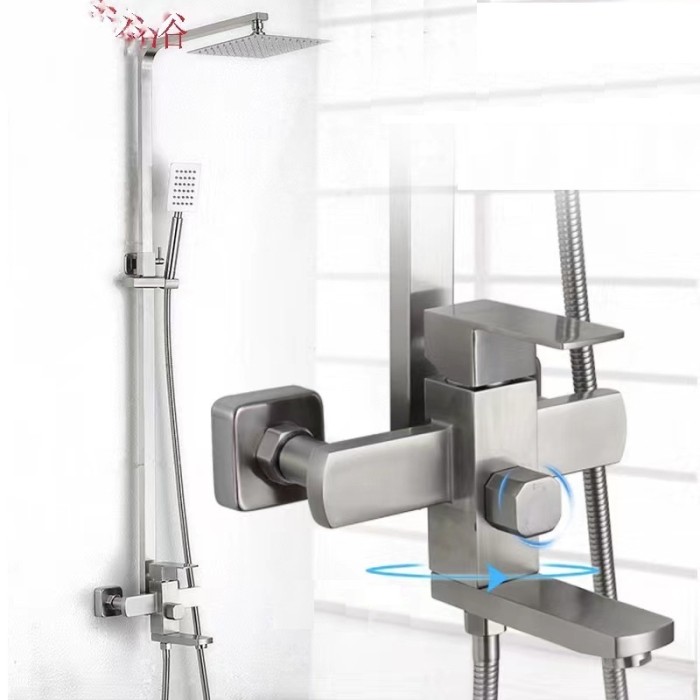 Bộ Sen Cây Vuông SC-4200 Inox 304 Sang Trọng, Bền Bỉ, Chống Gỉ Sét, Chính Hãng, Giá Tốt