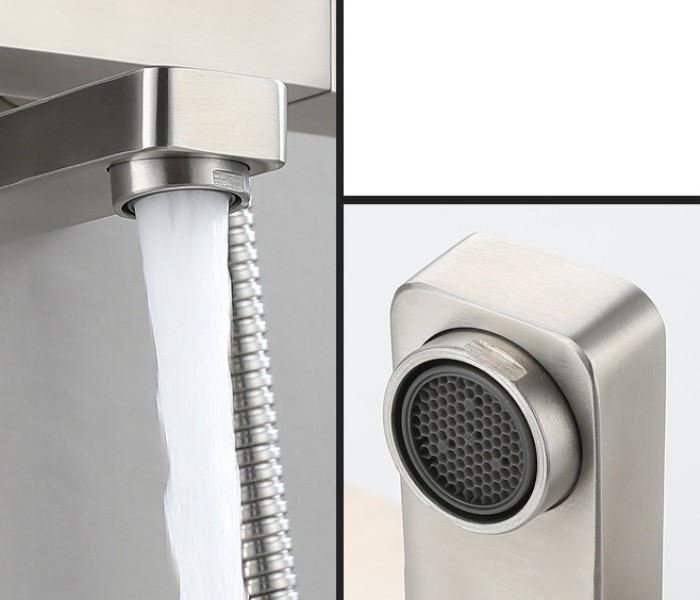 Cây sen tắm, sen cây vuông nhiệt độ Gobe SC-4235 chất liệu hợp kim đồng đánh bóng, thiết kế hiện đại, bền bỉ, BH 5 năm