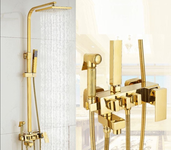 Cây sen tắm đứng, Bộ sen cây nhiệt độ Aurela SC-4425 Chất Liệu Đồng Nguyên Khối – Vững Chắc và Bền Bỉ Theo Thời Gian