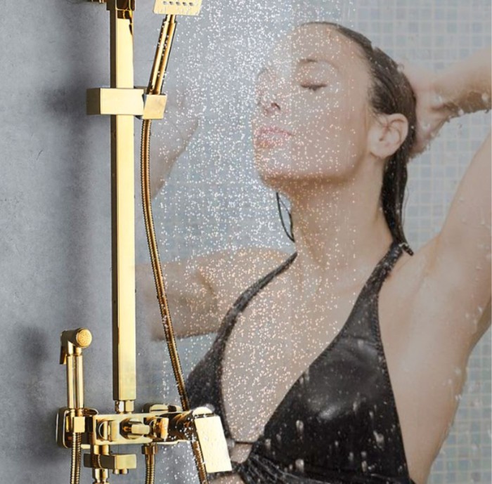 Cây sen tắm đứng, Bộ sen cây nhiệt độ Aurela SC-4425 Chất Liệu Đồng Nguyên Khối – Vững Chắc và Bền Bỉ Theo Thời Gian
