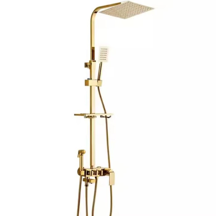 Cây sen tắm đứng, Bộ sen cây nhiệt độ Aurela SC-4425 Chất Liệu Đồng Nguyên Khối – Vững Chắc và Bền Bỉ Theo Thời Gian