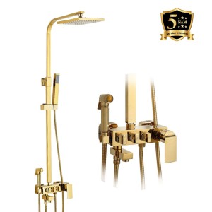 Cây sen tắm đứng, Bộ sen cây nhiệt độ Aurela SC-4425 Chất Liệu Đồng Nguyên Khối – Vững Chắc và Bền Bỉ Theo Thời Gian