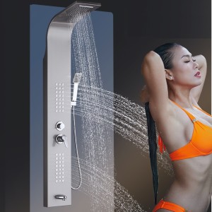 Bộ sen cây nóng lạnh Aurela SC-4525 thiết kế phun mưa đa điểm hiện đại, sang trọng cho phòng tắm.