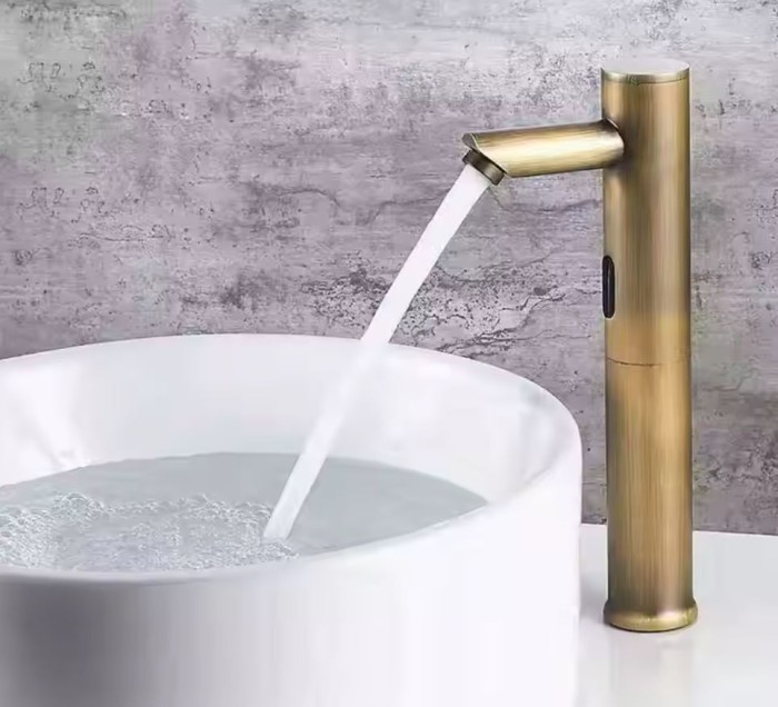 Vòi Chậu Cảm Ứng V-5730 Đúc Đồng Thau Nguyên Khối Chống Oxy Hóa, Công Nghệ Hiện Đại, Tiết Kiệm Nước.