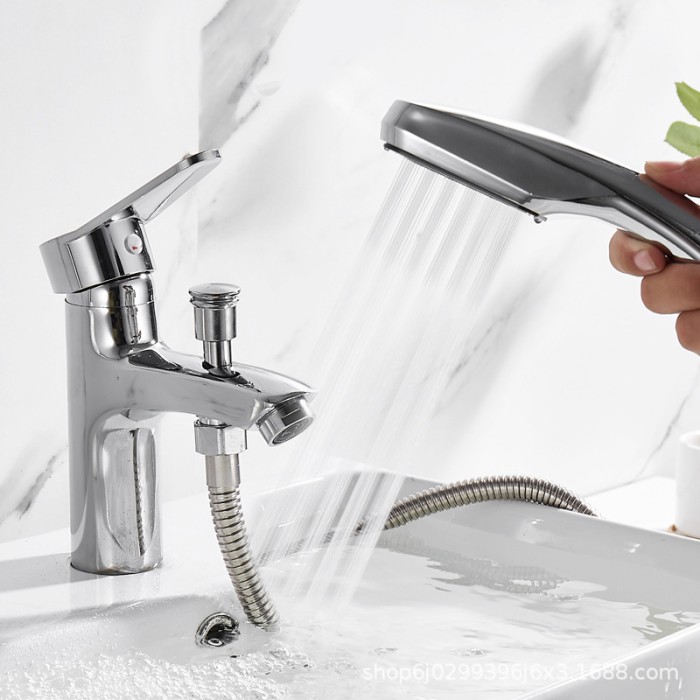 Bộ Vòi Chậu Lavabo Kết Hợp Sen Tắm Nóng Lạnh SLV-4010 Chất Liệu Inox 304 Nguyên Khối Bền Bỉ Theo Năm Tháng.