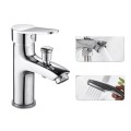 Bộ Vòi Chậu Lavabo Kết Hợp Sen Tắm Nóng Lạnh SLV-4010 Chất Liệu Inox 304 Nguyên Khối Bền Bỉ Theo Năm Tháng.