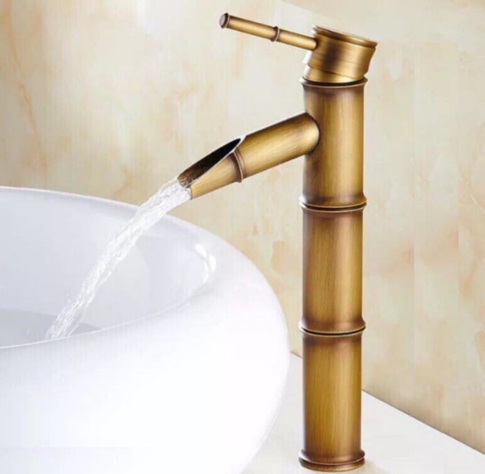 Vòi Rửa Mặt Lavabo Chậu Cao V-5935 Ống Trúc Cổ Điển - Nét Đẹp Truyền Thống Giữa Lòng Hiện Đại