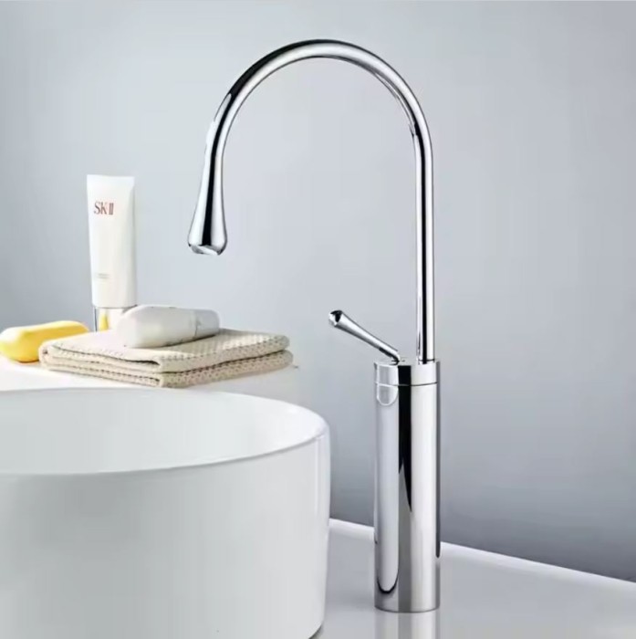 Vòi nước lavabo chậu cao V-5800 thiết kế hiện đại tiết kiệm nước, dễ lắp đặt.