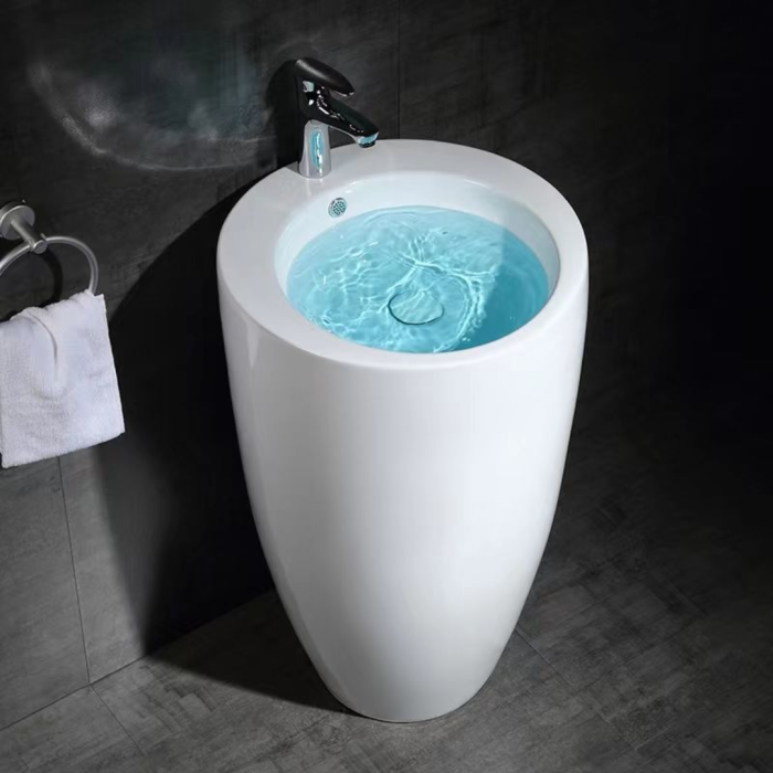 Chậu rửa mặt chân đứng Gobe C-6850 – Sang trọng, hiện đại và tiện nghi vượt trội