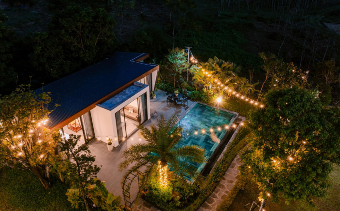 Mẫu Thiết Kế Villa 1 Tầng 2 Phòng Ngủ Có Bể Bơi – Không Gian Sống Chuẩn Resort Trong Diện Tích 60m²