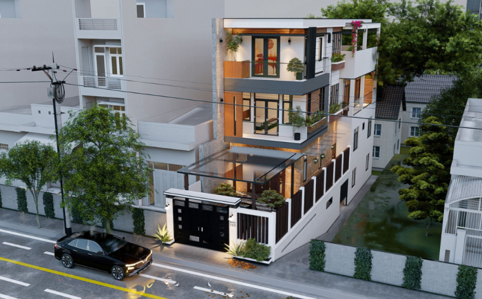Mẫu nhà ống 3 tầng 2 mặt tiền 5x20m – Giải pháp tối ưu cho gia đình hiện đại