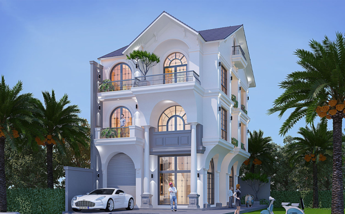 Mẫu nhà phố 3 tầng mái Thái 5 phòng ngủ 10x12m – Không gian sống đẳng cấp cho đại gia đình