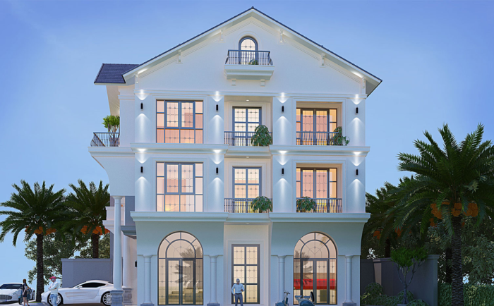 Mẫu nhà phố 3 tầng mái Thái 5 phòng ngủ 10x12m – Không gian sống đẳng cấp cho đại gia đình