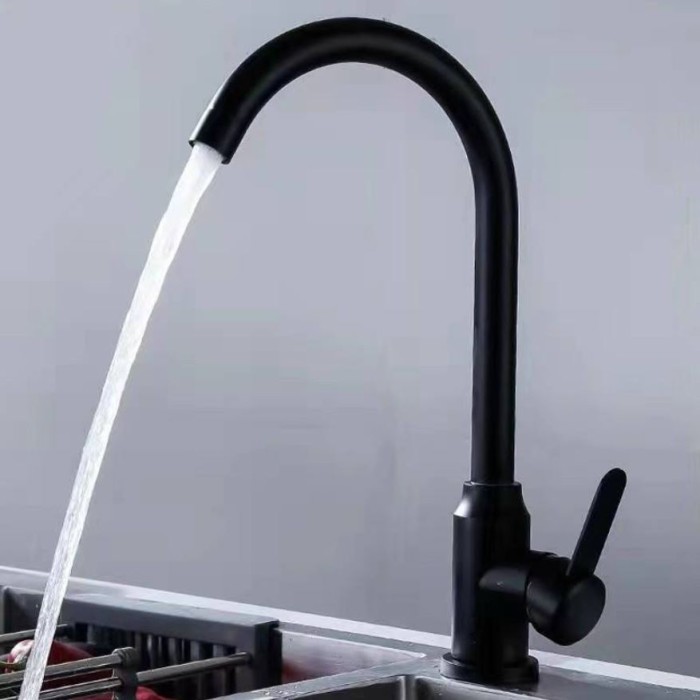Vòi bồn rửa bát Gobe VB-3125 đúc đồng nguyên khối, mạ xi đen 7 lớp đen sang trọng,  siêu bền.