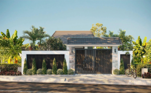 Mẫu nhà vườn cấp 4 – 4 phòng ngủ 225m² - Không gian sống hiện đại giữa thiên nhiên xanh mát