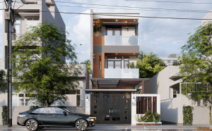 Mẫu nhà ống 3 tầng 2 mặt tiền 5x20m – Giải pháp tối ưu cho gia đình hiện đại
