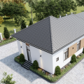 Mẫu nhà cấp 4 mái Nhật 5 phòng ngủ 8x24m – Giải pháp lý tưởng cho gia đình nhiều thế hệ