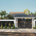 Mẫu nhà vườn cấp 4 – 4 phòng ngủ 225m² - Không gian sống hiện đại giữa thiên nhiên xanh mát