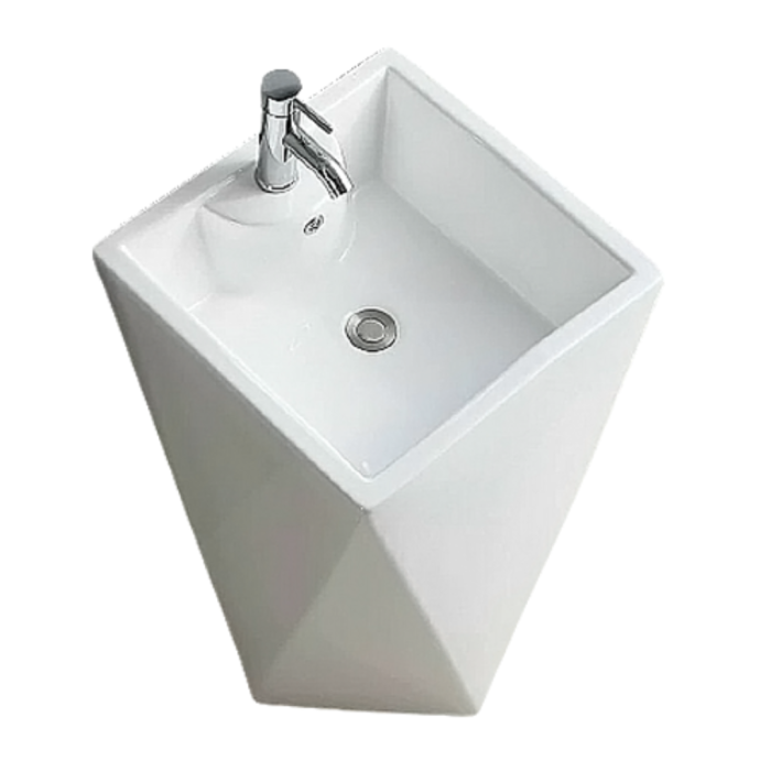 Chậu rửa mặt chân đứng Gobe C-6870 – Vững chãi và tinh tế trong từng đường nét