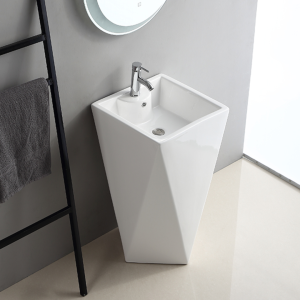 Chậu rửa mặt chân đứng Gobe C-6870 – Vững chãi và tinh tế trong từng đường nét