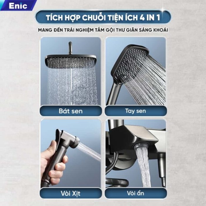 Sen Cây Phím Đàn Thông Minh Enic KS 3 Chế Độ Phun,  Màn Hình LED Hiển Thị Nhiệt Độ.