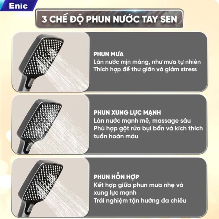 Sen cây tắm thông minh Enic TD52 trải nghiệm phòng tắm cao cấp tại nhà.
