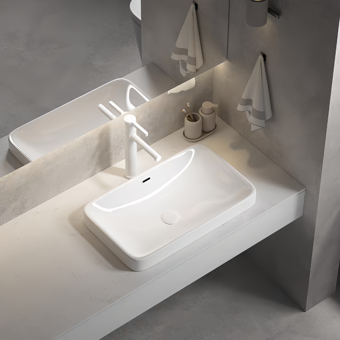 Chậu rửa bán âm chữ nhật Gobe C-6205 – Sự kết hợp hoàn hảo giữa công nghệ và thẩm mỹ  