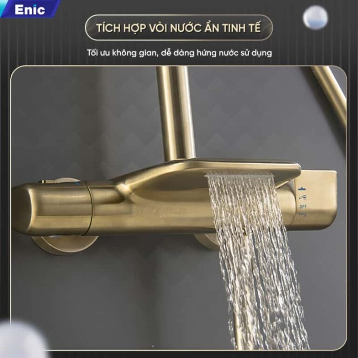 Cây Sen Tắm Đứng Cao Cấp Enic A25 Thiết Kế Hiện Đại, Nâng Tầm Phòng Tắm Sang Trọng