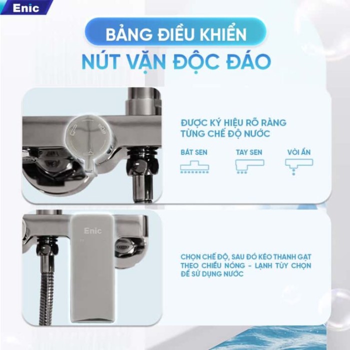 Bộ Vòi Sen Tắm Đứng Cao Cấp Enic S23 Chính Hãng - Chất Lượng Đảm Bảo, Giá Tốt