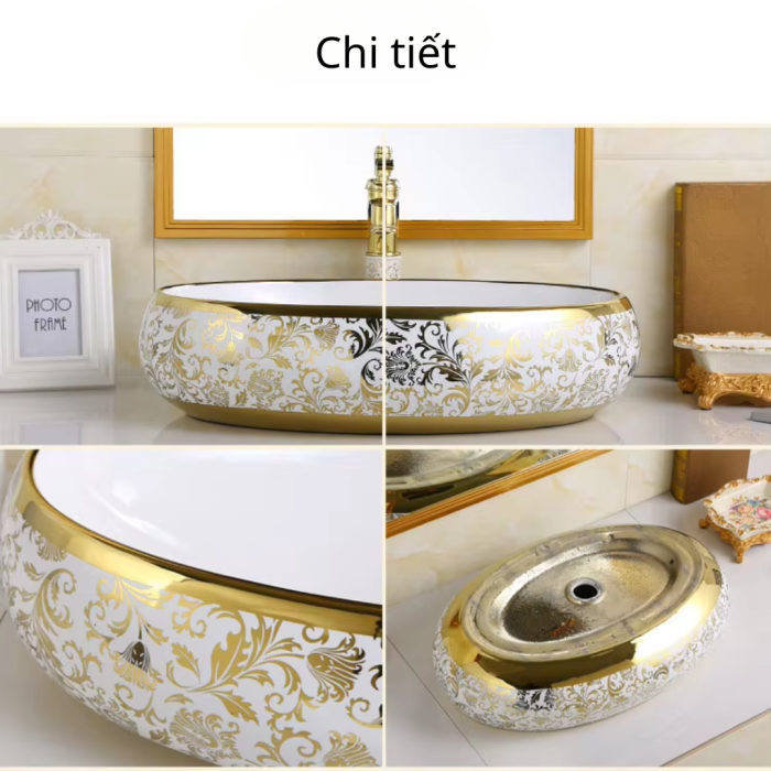 Chậu rửa mặt nghệ thuật Gobe C-6355 – Tôn vinh không gian sống với thiết kế elip sang trọng