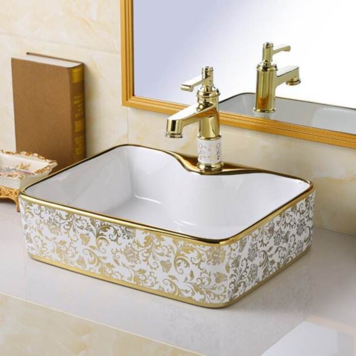 Chậu rửa mặt dương bàn nghệ thuật Gobe C-6705 – Nét kiêu sa cho không gian phòng tắm