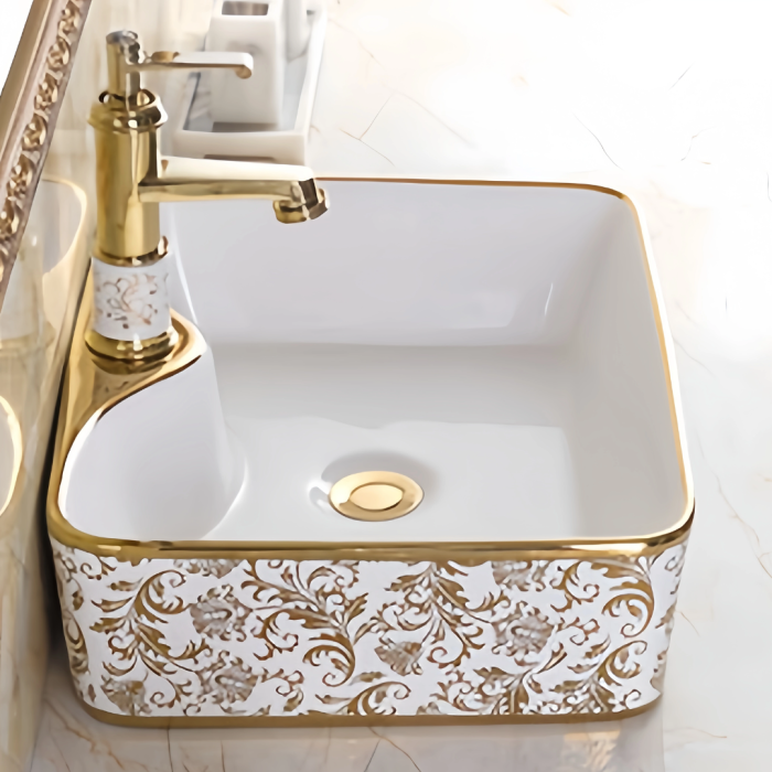 Chậu rửa mặt dương bàn nghệ thuật Gobe C-6705 – Nét kiêu sa cho không gian phòng tắm