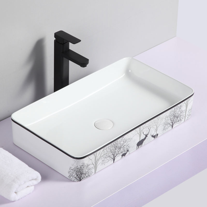 Chậu rửa mặt nghệ thuật Gobe C-6755 – Chạm khắc thiên nhiên giữa không gian phòng tắm