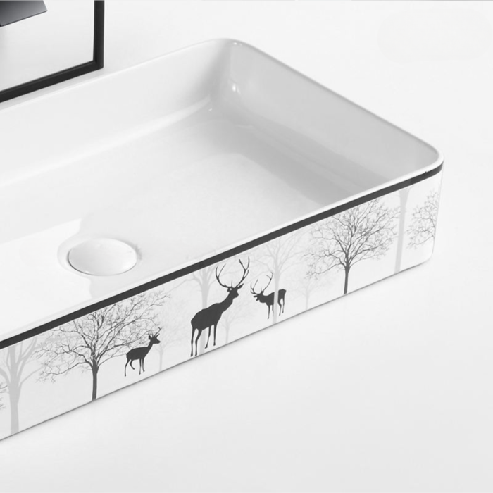 Chậu rửa mặt nghệ thuật Gobe C-6755 – Chạm khắc thiên nhiên giữa không gian phòng tắm