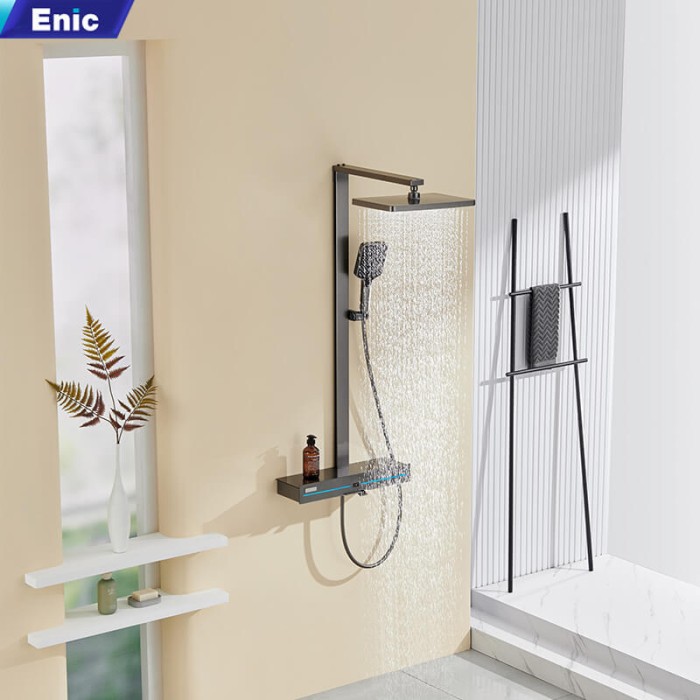 Vòi sen tắm đứng cao cấp Enic MD35 tay sen 4 chế độ nước xoay 360 độ.