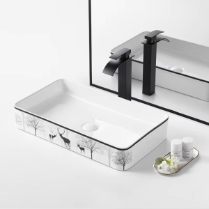 Chậu rửa mặt nghệ thuật Gobe C-6755 – Chạm khắc thiên nhiên giữa không gian phòng tắm