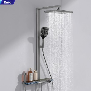 Bộ vòi sen nóng lạnh thông minh Enic TD07 đèn LED xung quanh kết hợp màn hình hiển thị thông số nhiệt độ.