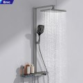 Bộ vòi sen nóng lạnh thông minh Enic TD07 đèn LED xung quanh kết hợp màn hình hiển thị thông số nhiệt độ.